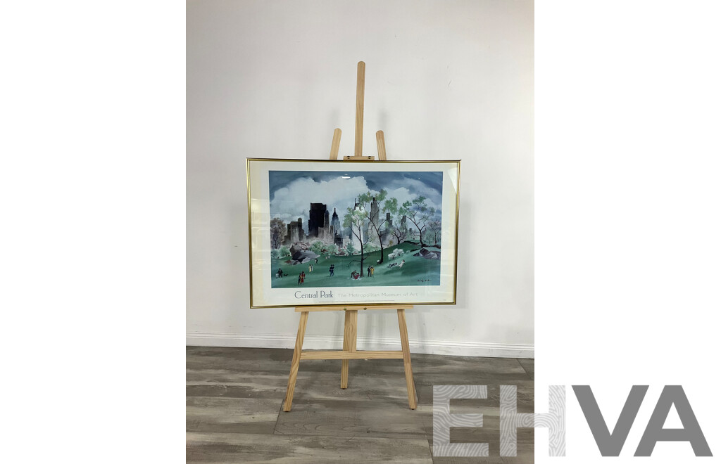 Framed Adolf Dehn 'Spring in Central Park' Poster