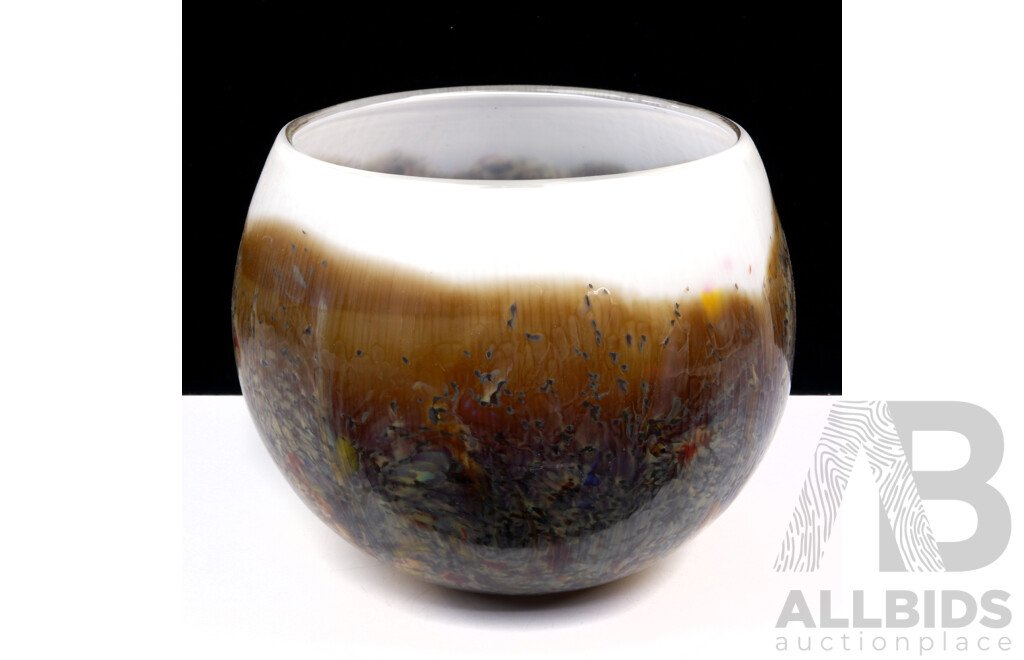 Studio Art Glass Vase, Initialed to Base