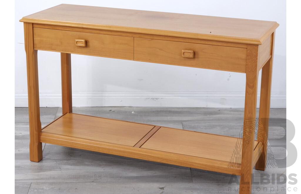 Vintage Console Table with Drawers