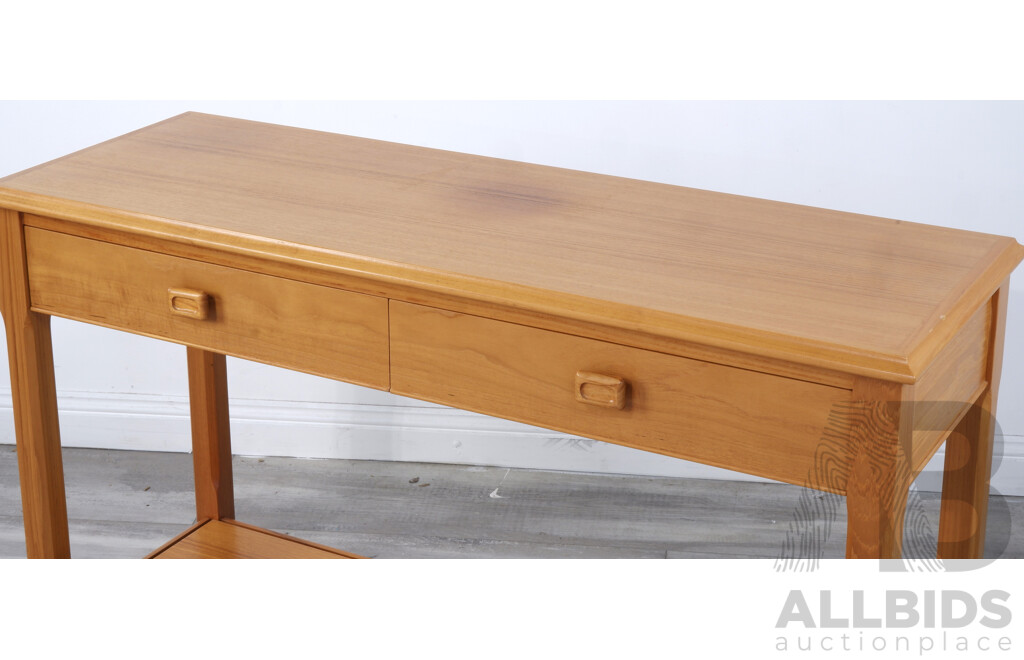 Vintage Console Table with Drawers