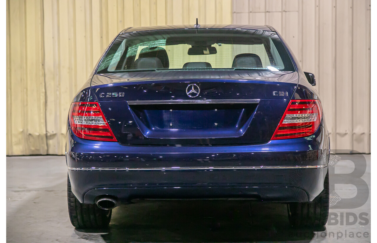 8/2012 Mercedes Benz C250 CDI Avantgarde BE W204 MY12 4d Sedan Blue Turbo Diesel 2.1L