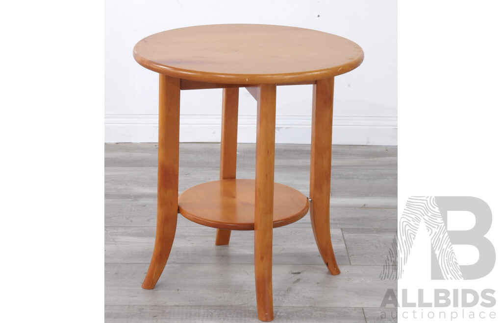 Round Timber Occassional Table