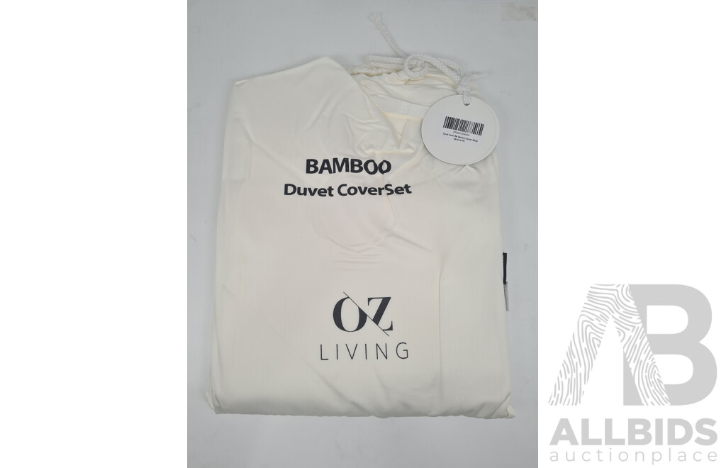 OZ LIVING Bamboo Duvet Cover Set Beige (Queen) 400TC - ORP$240