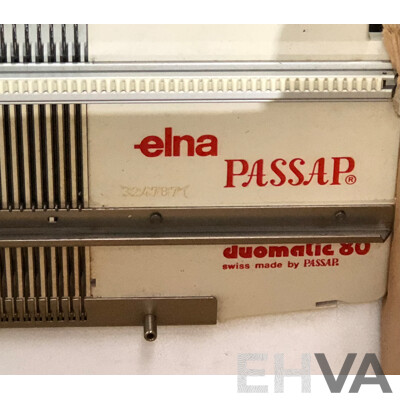 Elna Passap Duomatic 80 Knitting Machine and Stand
