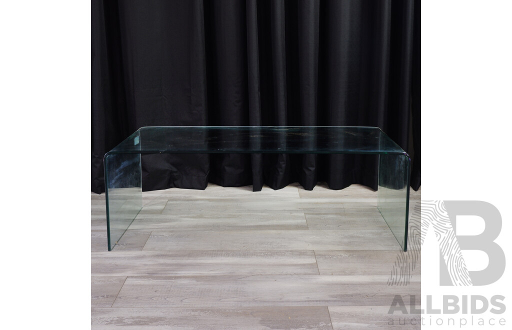 Modern Bent Glass Coffee Table