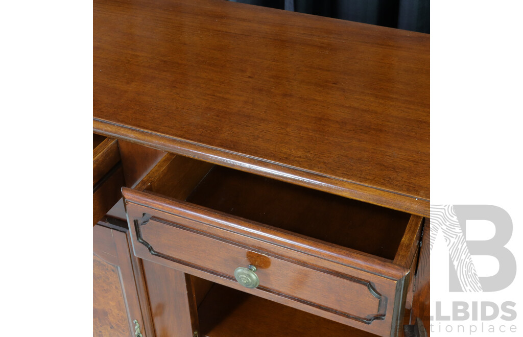 Italian Bur Finish Sideboard