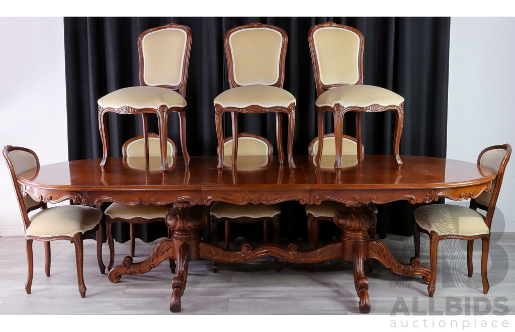 Reproduction Nine Piece Mahogany Dining Suite