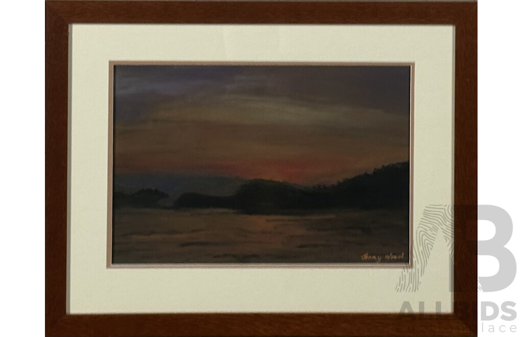 Jenny Ward, (Date Unknown), Sunset Breaks, Pastel, 43.5 x 55 cm (frame)