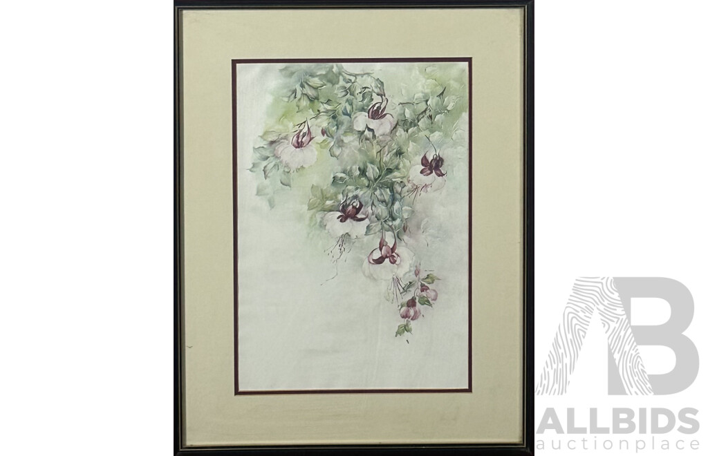 Bradford, (Date Unknown), Trio of Framed Floral Paintings, Mixed Media Watercolour and Other, 59 x 46 cm (largest Frame) (3)