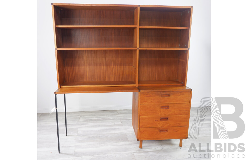 Mid Century Students Desk and Bookcase