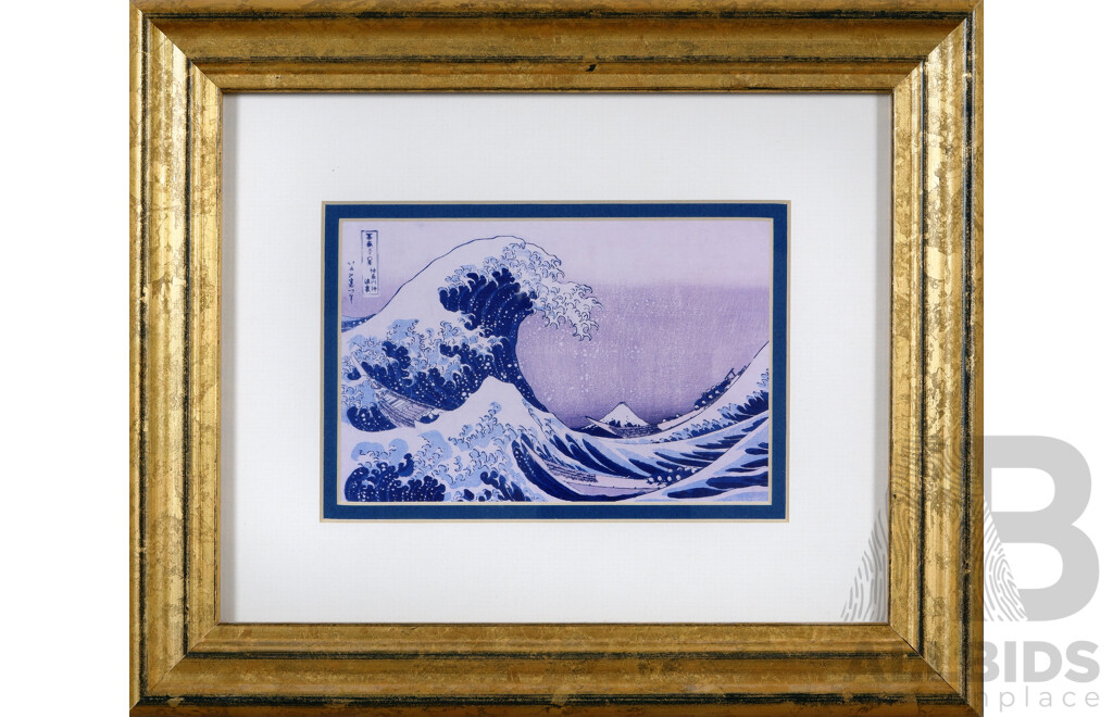 Katsushika Hokusai (Edo Period, Japanese,1760-1849), the Great Wave Off Kanagawa, ('Thirty Six Views of Mt. Fuji) (c1830-34), Print of Original Woodblock Print, 10 x 15.5 cm (image)