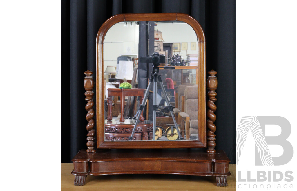 Victorian Mahogany Toilet Mirror