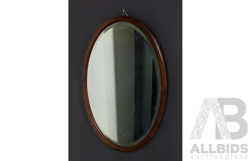 Late Edwardian Oval Mirror