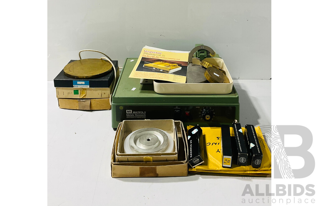 Malvern Multipol 2 Versatile Two Station Lapping and Polishing Machine with Several Accessories
