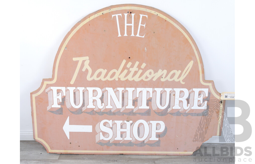 Vintage 'Traditional Furniture Shop' Sign