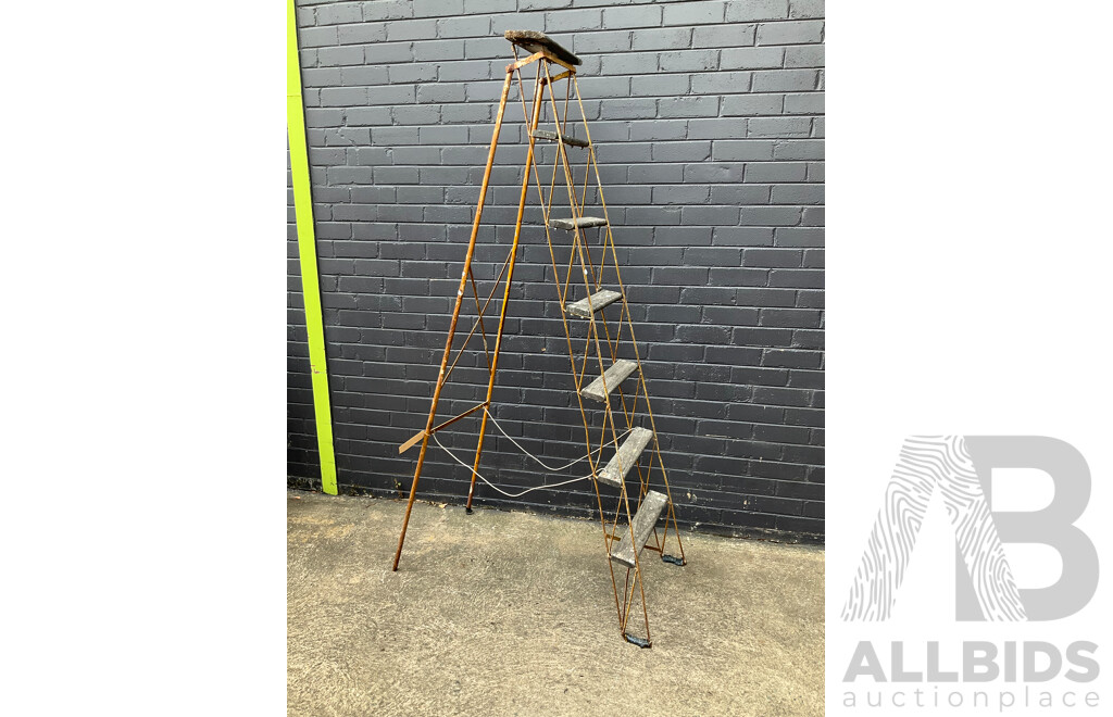 Tall Rustic Vintage Ladder