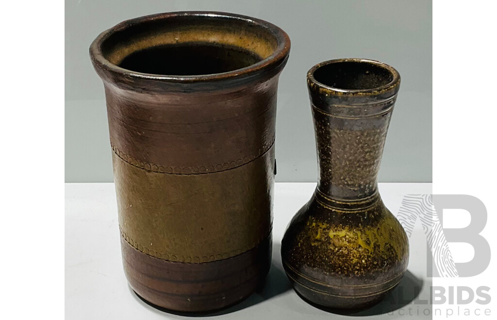 Pair of Bendigo Pottery Epsom Vases