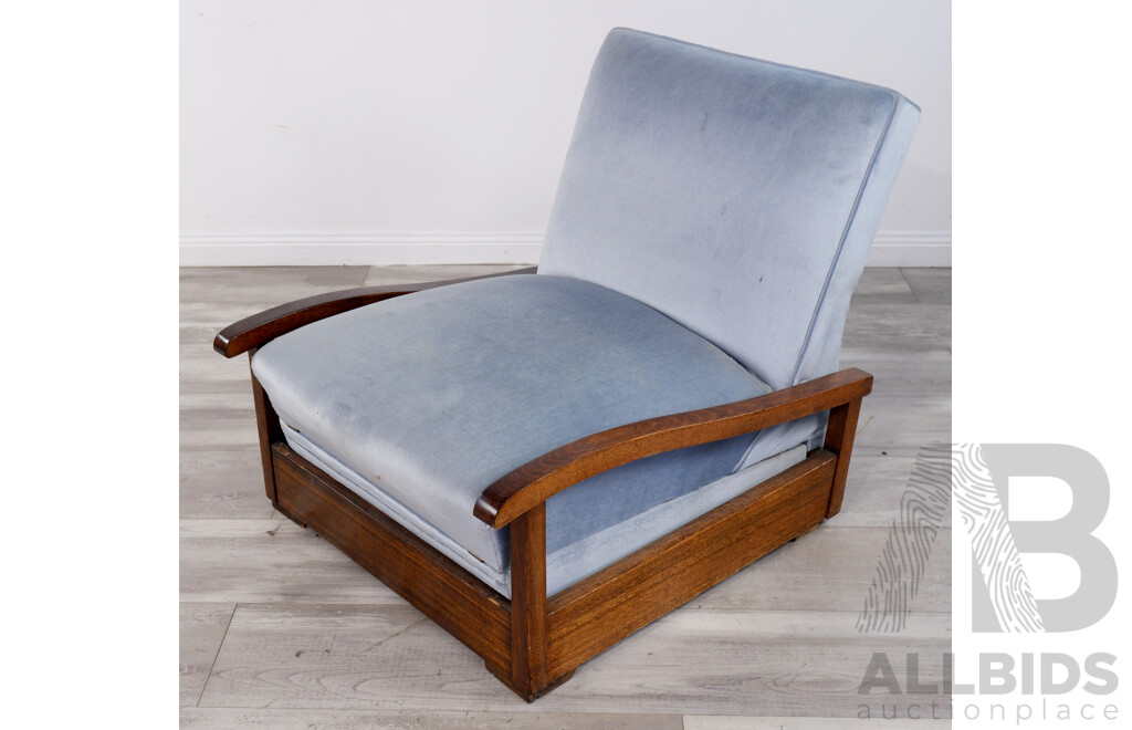Vintage Art Deco Era Folding Arm Chair