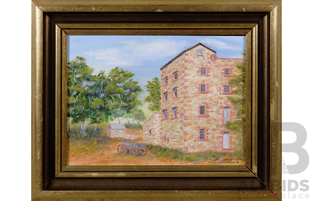 Frank Richard Oil Painting, Old Brewery, Melrose, South Australia 1976 Together with Another Painting (2)