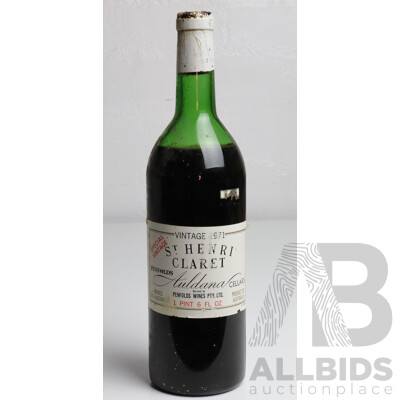 Penfolds Shiraz St Henri Claret, Vintage 1971