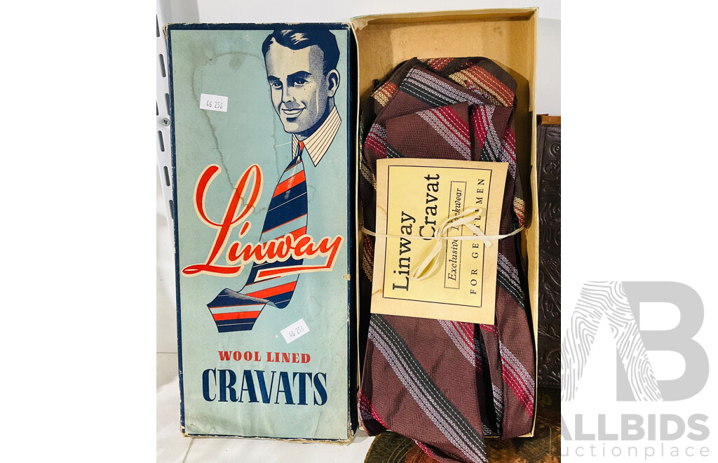 Vintage Hair Roll, Hair Nets and Wool Lined Cravats, All in Original Packaging