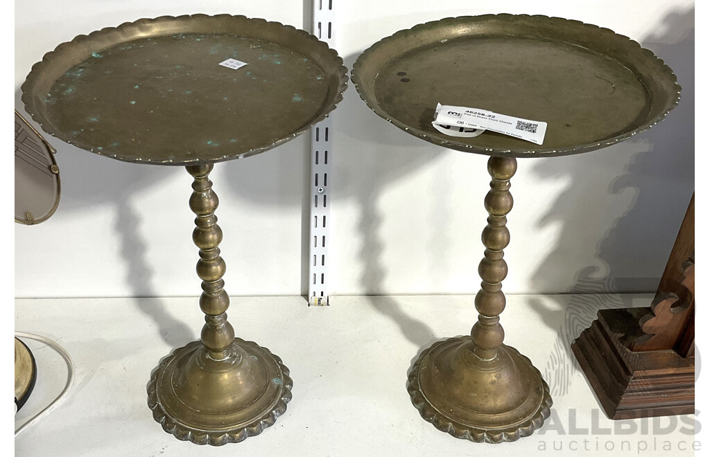 Pair of Brass Plant Stands