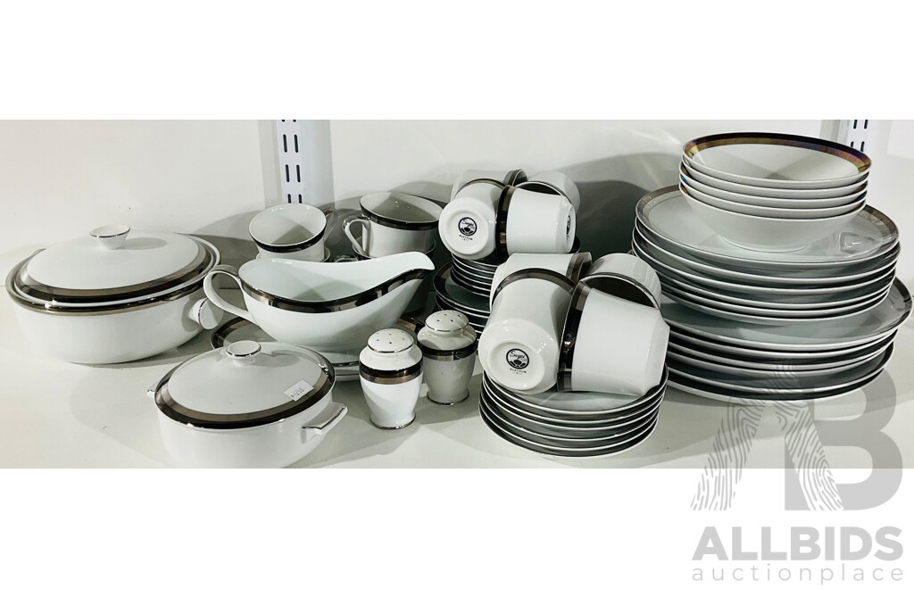 Large Collection From a Vintage Seyei Platinum 1971 Dinner Set - Made in Japan