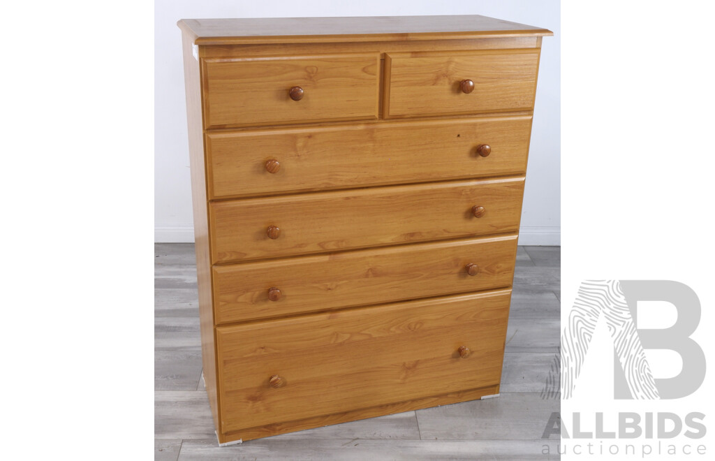 Pine Chest of Six Drawers