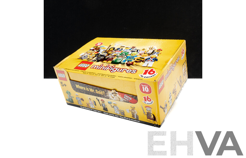 Vintage Retired Lego Mini Figures Series 10, Quantity 60 Sealed Minifigs in Sealed Box, Sealed New in Box, MR GOLD SERIES