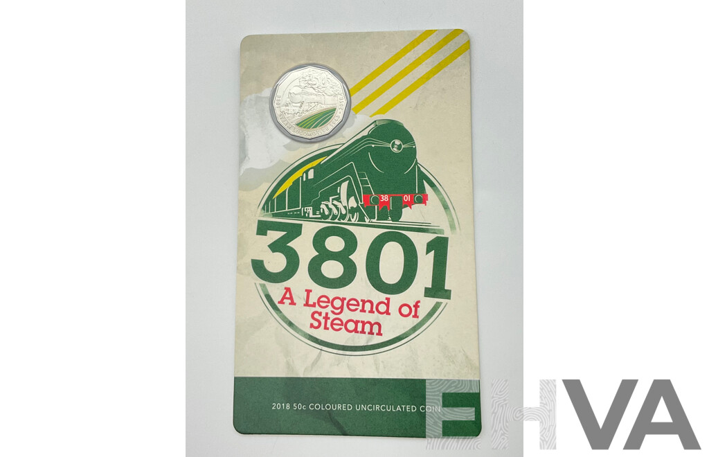 Australian RAM 2018 Fifty Cent Coin - A Legend of Steam 3801