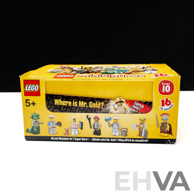 Vintage Retired Lego Mini Figures Series 10, Quantity 60 Sealed Minifigs in Sealed Box, Sealed New in Box, MR GOLD SERIES