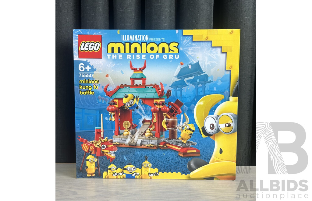 Vintage Retired Lego Set,Minions the Rise of Gru, Minions Kung Fu Battle, 75550, Sealed New in Box