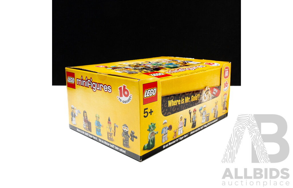 Vintage Retired Lego Mini Figures Series 10, Quantity 60 Sealed Minifigs in Sealed Box, Sealed New in Box, MR GOLD SERIES