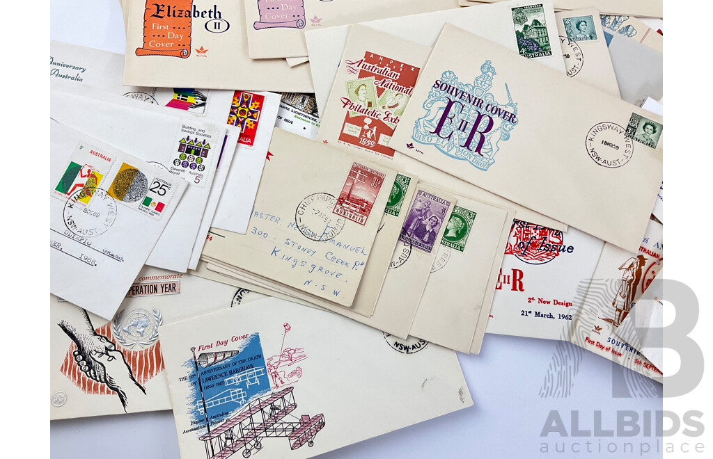 Collection of Australian First Day Covers, Examples Spanning 1954 to 2017, Including 1954 Telegraph Centenary, 1962 QE2 Two Penny New Design and More