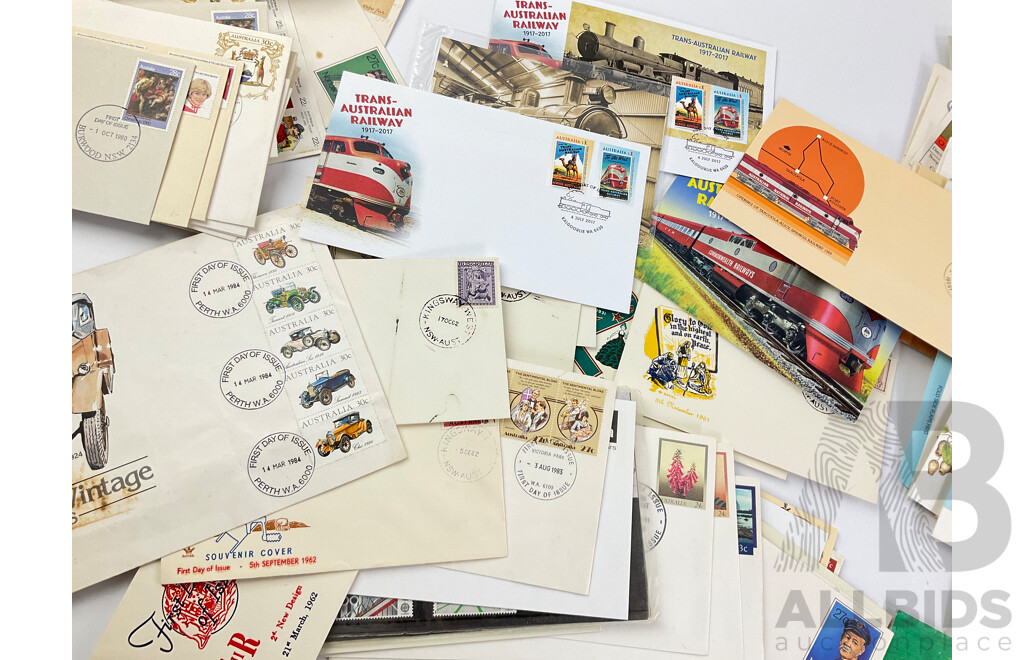 Collection of Australian First Day Covers, Examples Spanning 1954 to 2017, Including 1954 Telegraph Centenary, 1962 QE2 Two Penny New Design and More