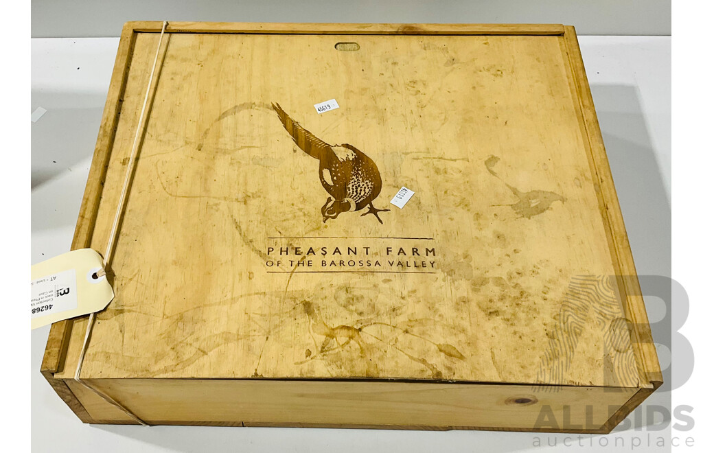 Collection Vintage Cigar Boxes in Pheasant Farm Wooden Case