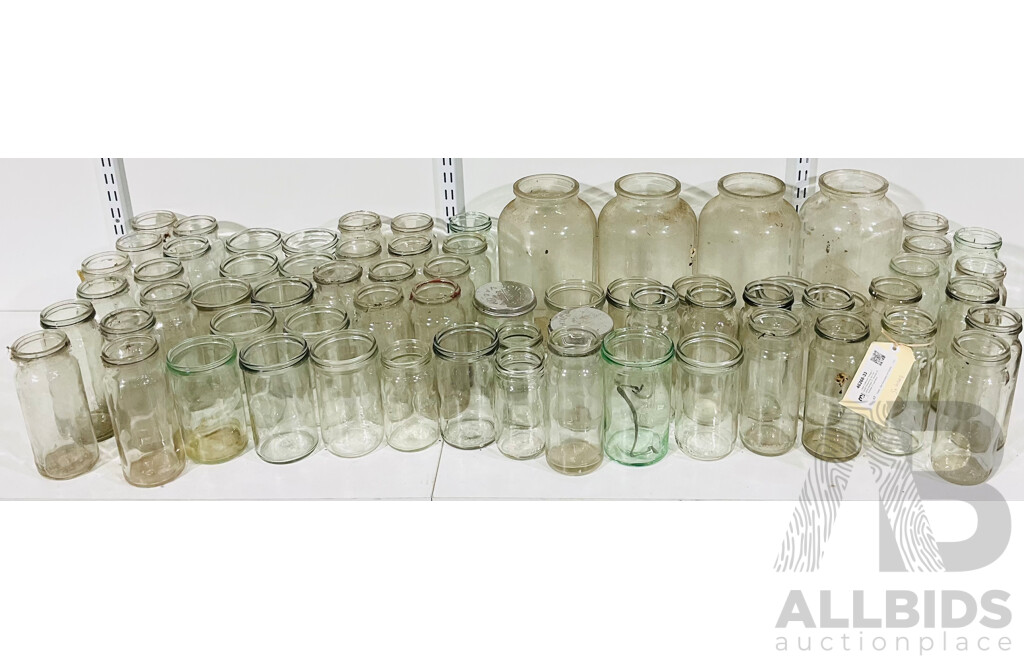 Large Collection Vintage Vacola Preserving Jars Including Number 31, Number 20, Number 27 and More