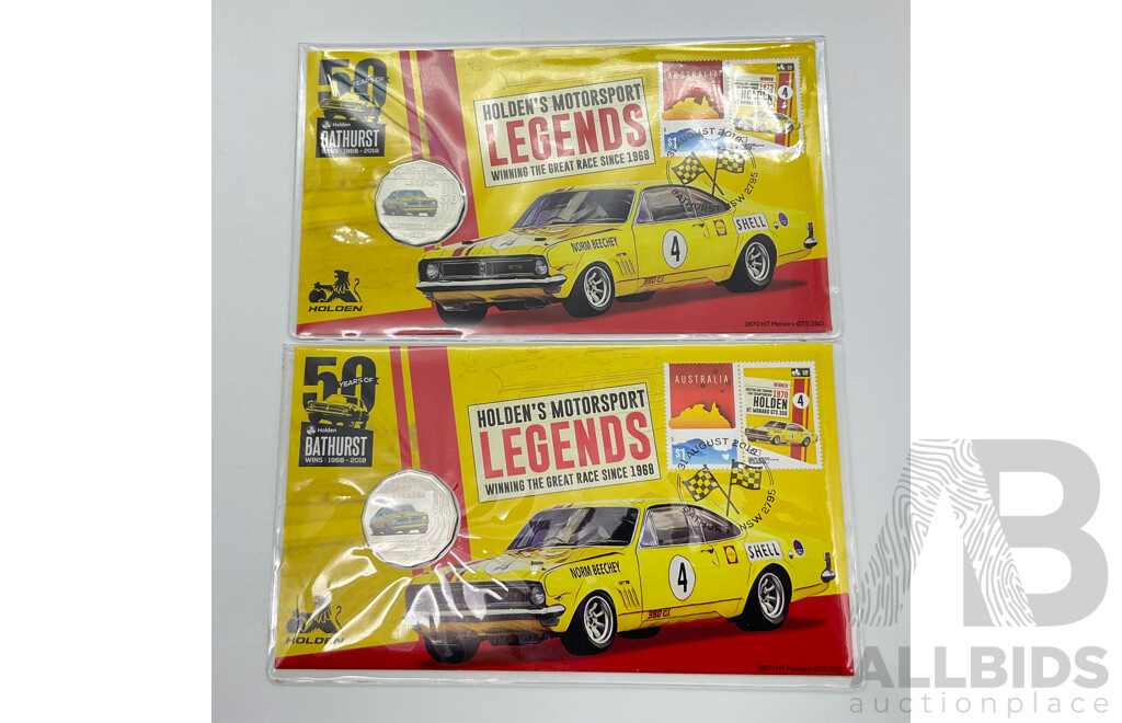 Australian Limited Edition Postal and Numismatic Cover 2018 Holden's Motorsport Legends, 1970 HT Monaro GTS 350(2)