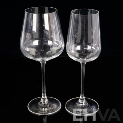 Set Four Spiegelau Red Wine Glasses Along with Two Smaller Examples