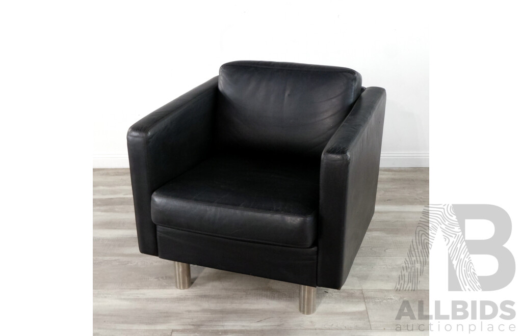 Vintage Erik Jorgensen Leather Lounge Chair for Woodmark International