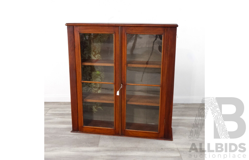 Antique Red Cedar Two Door Bookcase