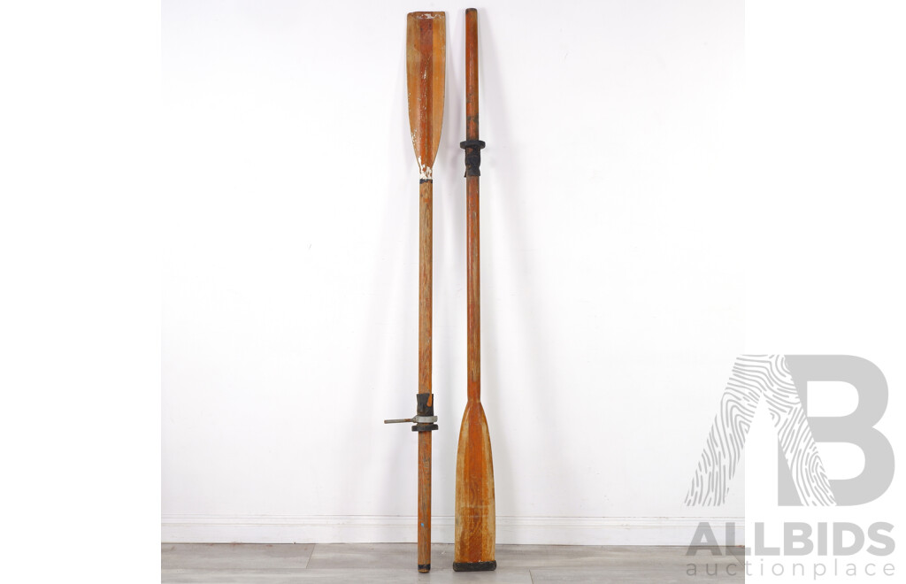 Pair of Vintage Timber Oars