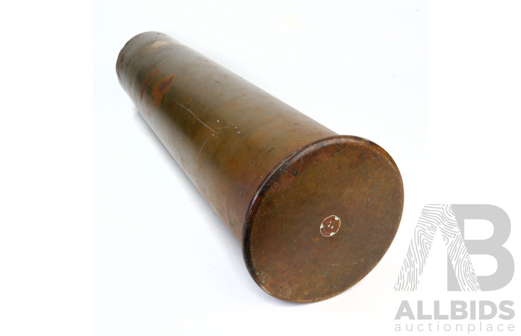 Antique Large Brass German Artillery Shell, 1917 by Patron Fabrik