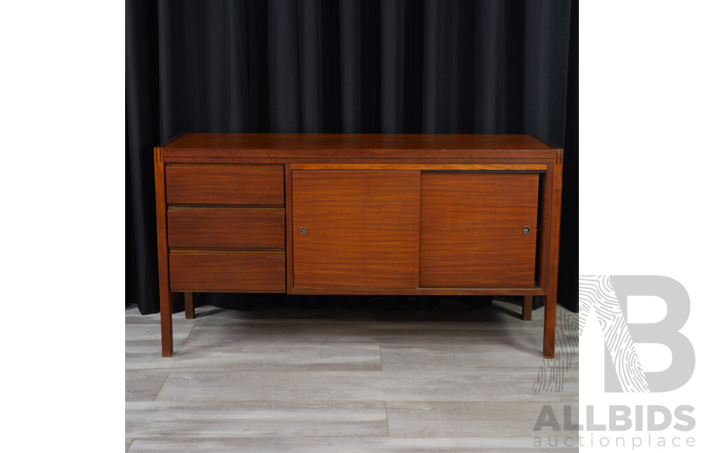 Vintage BlackBean Office Credenza