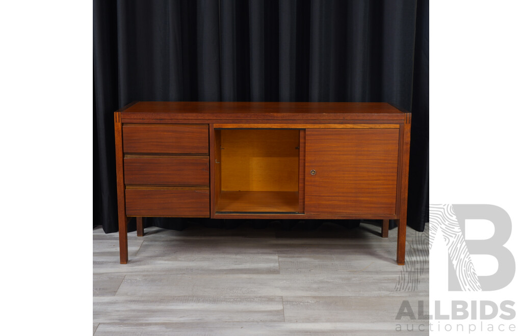 Vintage BlackBean Office Credenza