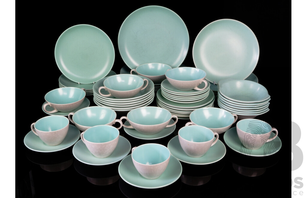 Vintage Mid Century Poole Pottery 60 Piece Dinner Service