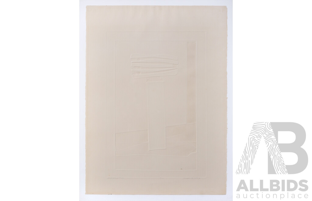 Margot De Wit, (20th Century, American, 1936-1996), Architechtural Form, Embossed Print, 82 x 63 cm (frame)