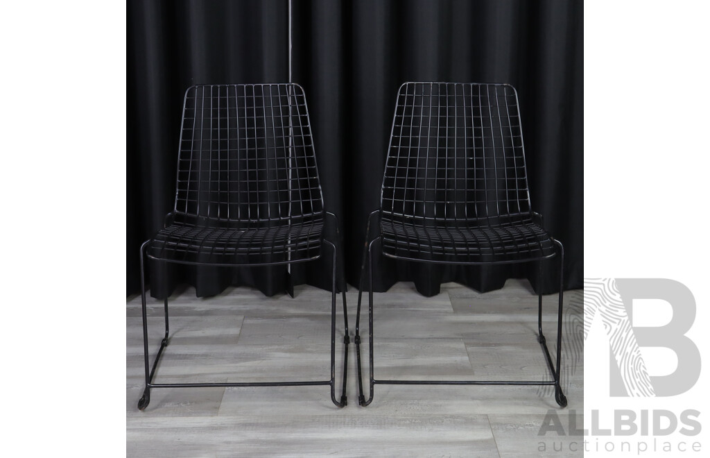 Pair of Metal Framed Dining Chairs