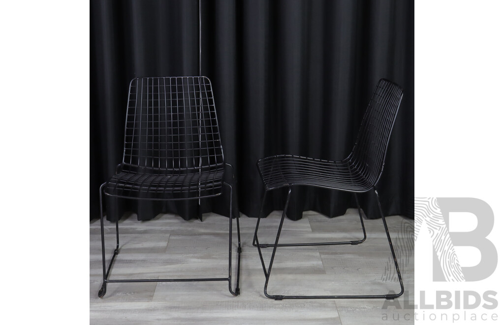 Pair of Metal Framed Dining Chairs