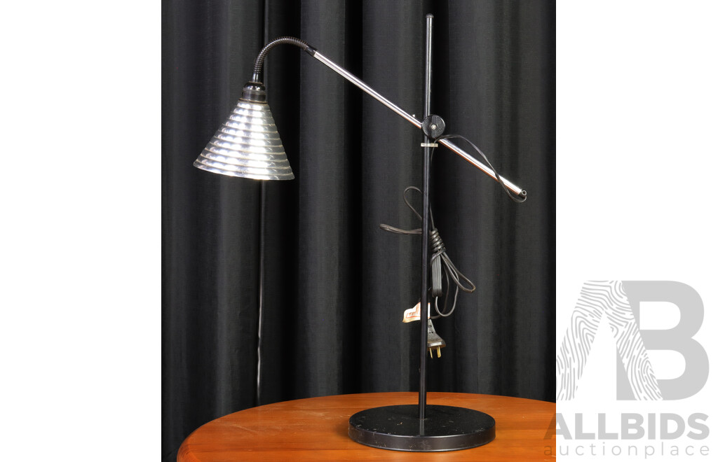 Metal Table Lamp with Conical Shade